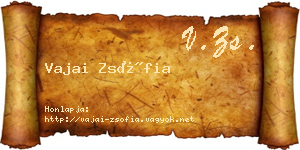Vajai Zsófia névjegykártya